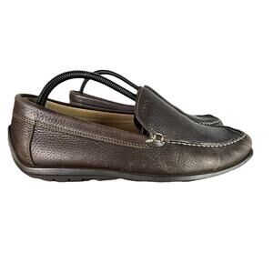 ECCO Men Classic Moccasin (Coffee) 43/9.5‎ EUC Loafer Leather Comfort Shoe